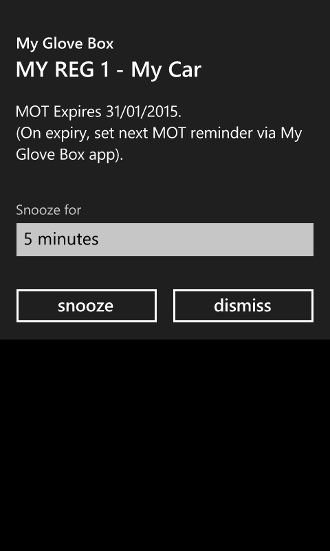 MOT Reminder slide